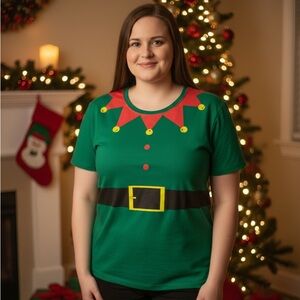 North Pole Christmas Elf Shirt XL Holiday Tee